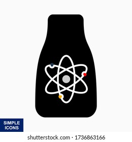 Nuclear Energy. Radioactive icon nuclear symbol. Vector Image.