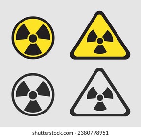 Forma de símbolo radioactivo de la energía nuclear aislada