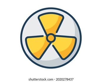 nuclear energy renewable renewal hazard single isolated icon with filled line style