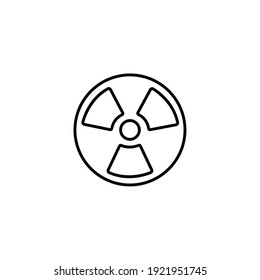Nuclear energy simple thin line icon vector illustration