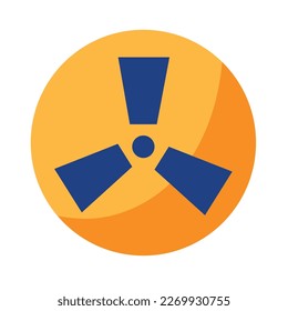 nuclear energy symbol isolated icon