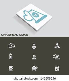 Nuclear and energy universal icons,vector