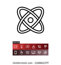 Nuclear energy vector icon
