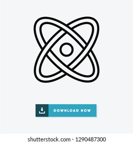 Nuclear energy vector icon