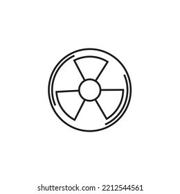 Icono lineal del vector de energía nuclear