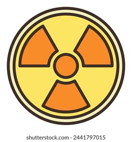 Nuclear Energy vector Radiation concept colored icon or design element