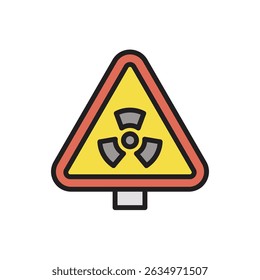 Nuclear Energy Warning Sign Icon Vector Illustration