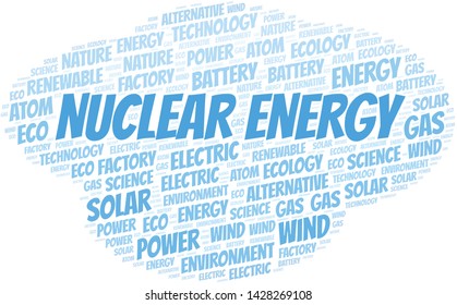 Nuclear Energy word cloud. Wordcloud made with text only.
