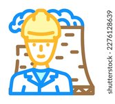 nuclear engineer worker color icon vector. nuclear engineer worker sign. isolated symbol illustration