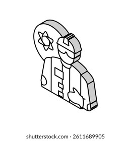 nuclear engineer worker isometric icon vector. nuclear engineer worker sign. isolated symbol illustration