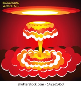 nuclear explosion, armageddon, atomic bomb, world war, apocalypse vector