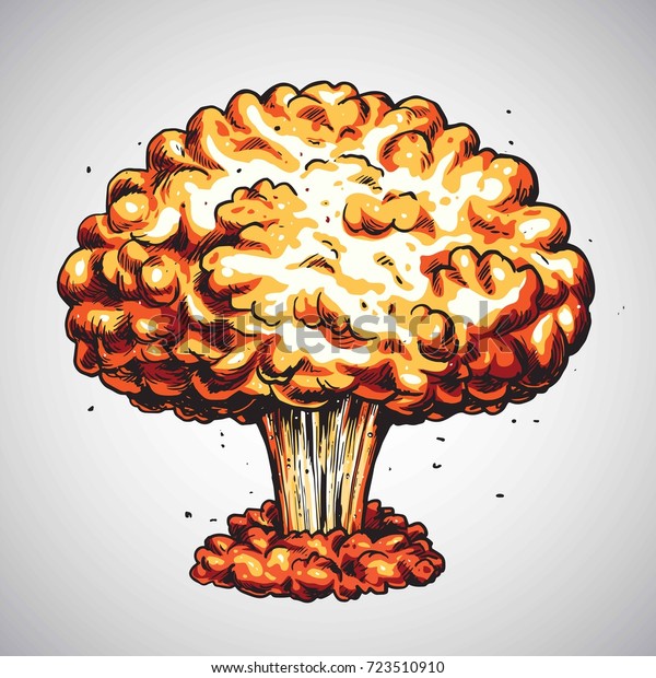 核爆発 原子爆弾のキノコ雲のイラスト のベクター画像素材 ロイヤリティフリー