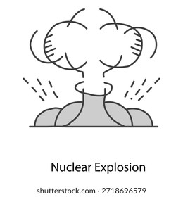 Gráfico De Explosão Nuclear Retratando Nuvem De Cogumelo Atômico Para Ilustrações De Perigo Catastrófico