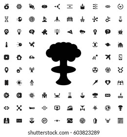 Nuclear explosion icon illustration isolated vector sign symbol. innovations icons vector set.