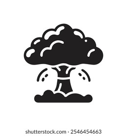 Icono de explosión nuclear - sobre fondo blanco