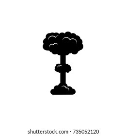 Nuclear Explosion Icon on white background