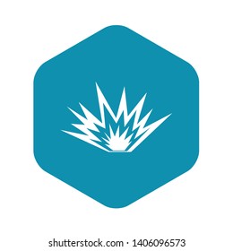 Nuclear explosion icon. Simple illustration of nuclear explosion vector icon for web