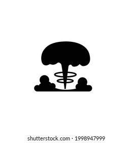 Nukleare Explosion Symbol im trendigen, flachen Stil einzeln auf weißem Hintergrund. Symbol für Ihr Webdesign, Logo, App, UI. Vektorgrafik, EPS