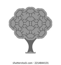 Nuclear Explosion Isolated. Atomic Mushroom From Nuclear Bomb Explosion