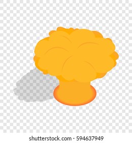 Nuclear explosion isometric icon 3d on a transparent background vector illustration