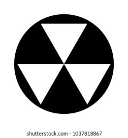 Nuclear Fallout Shelter Sign Flat Vector Icon For Apps And Websites