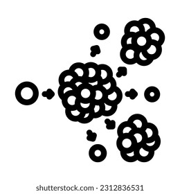 nuclear fission energy line icon vector. nuclear fission energy sign. isolated contour symbol black illustration