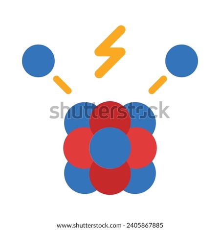 Nuclear Fission Vector Flat Icon For Personal And Commercial Use.
