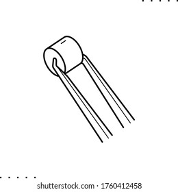 nuclear fuel pellet  vector icon in outlines