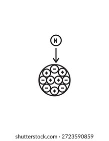 Icono de fusión nuclear, el mejor ícono de línea de Vector.