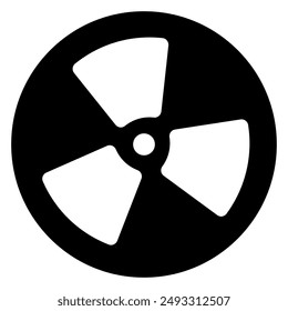 nuclear glyph icon vector illustration isolated on white background