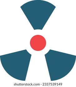 Nuclear Glyph Two Color Icon For Personal And Commercial Use.
