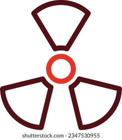 Nuclear Glyph Two Color Icon For Personal And Commercial Use.
