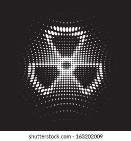 Nuclear halftone illustration / shape