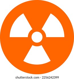 Nuclear Hazard Ionizing Radiation Danger Trefoil Sign Symbol Icon. Vector Image.