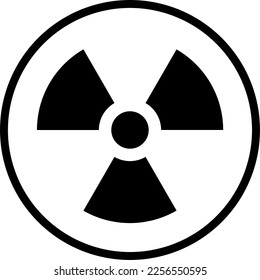 Peligro nuclear Ionizante Radiación Peligro Trefoil Símbolo Icono. Imagen vectorial.
