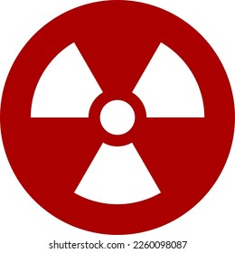Nuclear Hazard Ionizing Radiation Danger Trefoil Red Sign Symbol Icon. Vector Image.