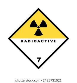 Nuclear Hazard Ionizing Radiation Danger X Rays Trefoil Warning Symbol Black and Yellow Icon. radiation warning sign, black and yellow hazard symbol