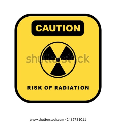 Nuclear Hazard Ionizing Radiation Danger X Rays Trefoil Warning Symbol Black and Yellow Icon. radiation warning sign, black and yellow hazard symbol