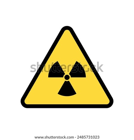 Nuclear Hazard Ionizing Radiation Danger X Rays Trefoil Warning Symbol Black and Yellow Icon. radiation warning sign, black and yellow hazard symbol