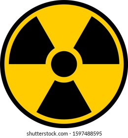 Nuclear Hazard Ionizing Radiation Trefoil Symbol. Vector Image.