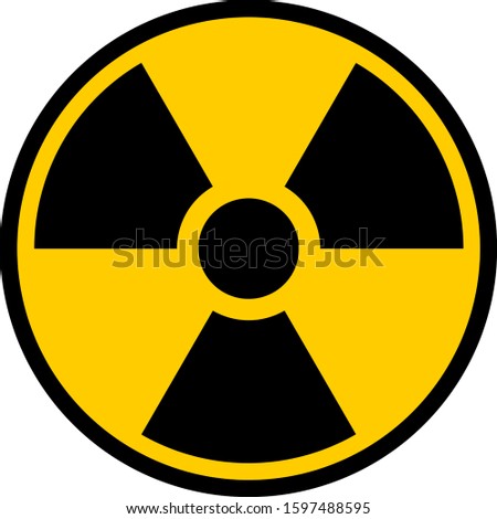 Nuclear Hazard Ionizing Radiation Trefoil Symbol. Vector Image.