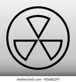 Nuclear Hazard Sign Vector Icon Illustration