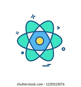 Nuclear icon design vector