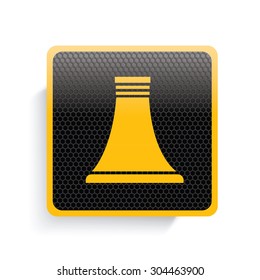 Nuclear icon design,yellow version,clean vector