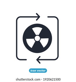 nuclear icon. Energy Types symbol template for graphic and web design collection logo vector illustration