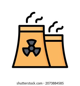 Nuclear Icon, Filled Line style icon vector illustration, Suitable for website, mobile app, print, presentation, infographic and any other project.