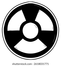nuclear icon illustration hand drawn outline vector