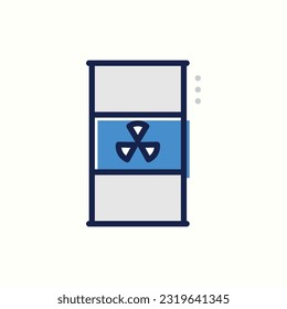 nuclear icon, isolated blue icon in light background, perfect for blog, logo, graphic design, social media, UI, mobile app