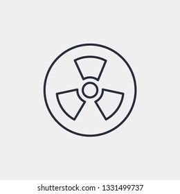Nuclear icon isolated on background. Radiation symbol modern, simple, vector, icon for website design, mobile app, ui. Vector Illustration