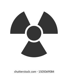 Nuclear icon isolated on white background. Radiation symbol modern, simple, vector, icon for website design, mobile app, ui. Vector Illustration